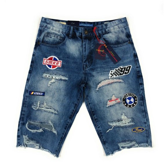 Smoke Rise Other - Smoke Rise Distressed Light Wash Denim Jean Shorts